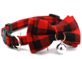 Collier Nœud Papillon à Carreaux pour Chat & Chien — Avec Cloche
